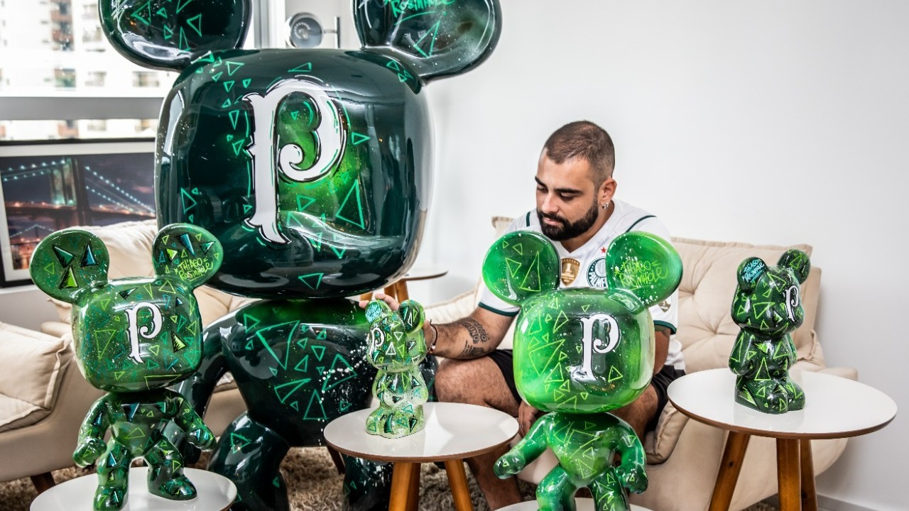 Artista plástico cria coleção em homenagem ao Palmeiras em parceria