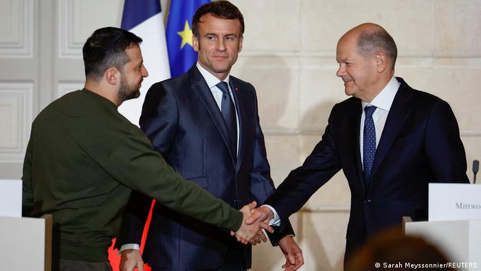 Macron E Scholz Recebem Zelenski Em Paris