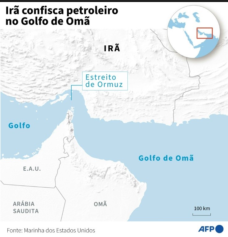 Dois iranianos desaparecem após colisão um petroleiro no Golfo de