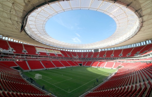 Estádio Mané Garrincha, em Brasília. Obra teve participação da Andrade Gutierrez