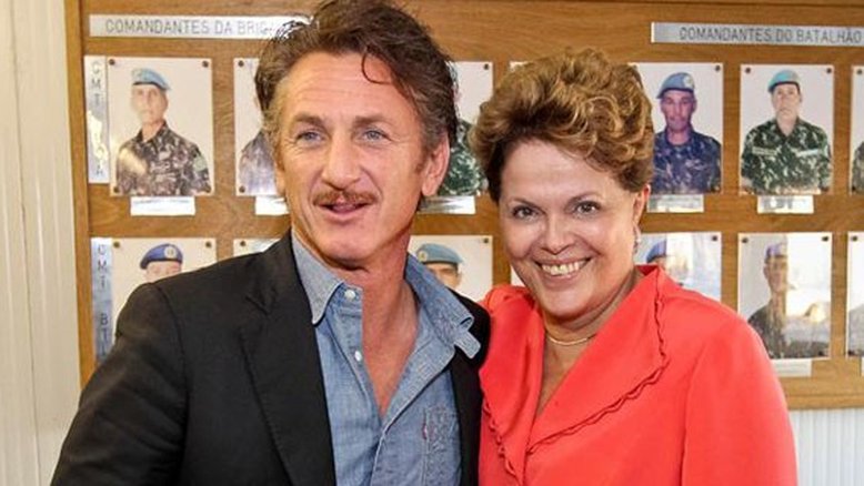 Dilma e Sean Penn: encontro