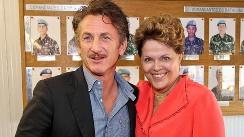 Dilma e Sean Penn: encontro