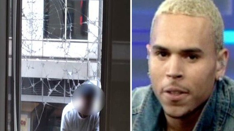 Chris Brown dá piti em estúdio