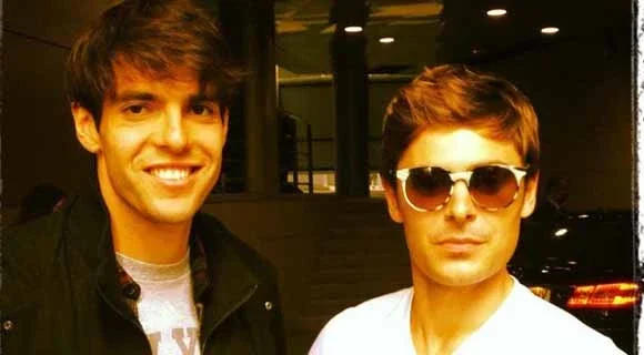 Kaká e Zac Efron: encontro