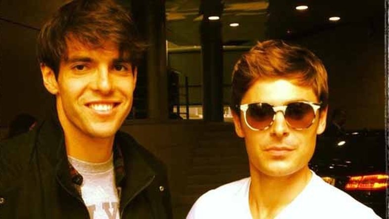 Kaká e Zac Efron: encontro