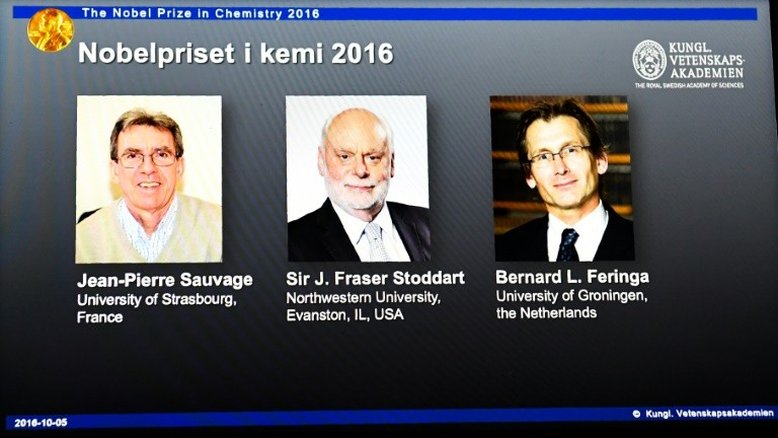 Nobel de Química vai para três cientistas por invenção de 'máquinas moleculares'