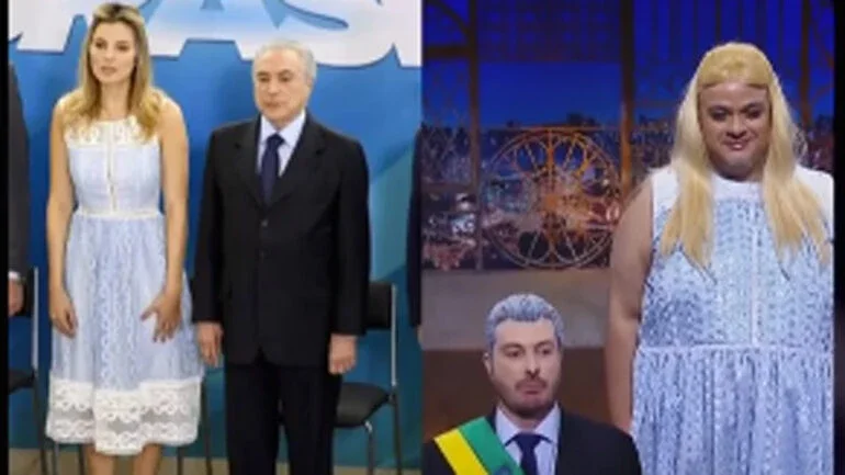 Danilo Gentili se fantasia de Temer no 