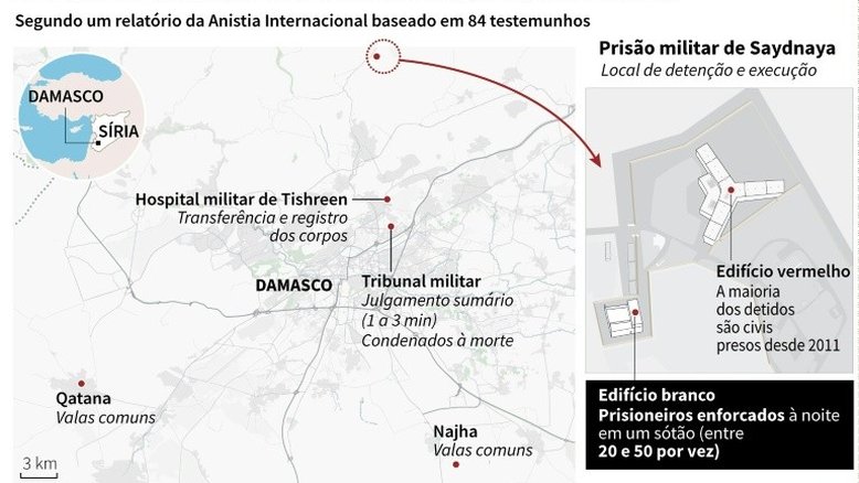 Síria desmente relatório da AI sobre enforcamentos