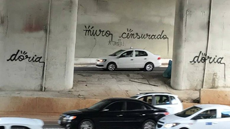 Artista é preso ao fazer pichação contra Doria em São Paulo