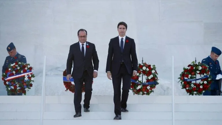 Trudeau lembra na França o centenário da batalha de Vimy