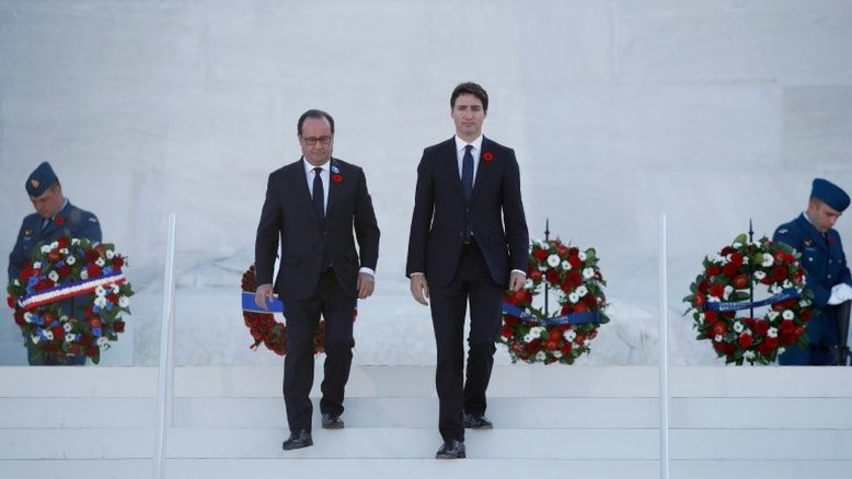 Trudeau lembra na França o centenário da batalha de Vimy