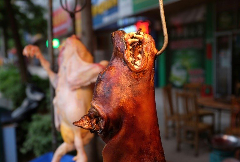 Consumidores de carne de cachorro defendem sua festa na China ISTOÉ