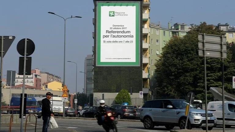 O referendo de autonomia nas regiões italianas de Lombardia e Vêneto