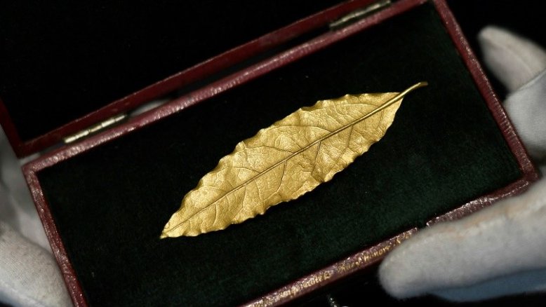 Uma folha de ouro da coroa de Napoleão é leiloada por 625.000 euros