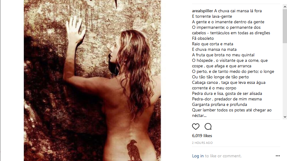 Letícia Spiller publica foto nua no Instagram e surpreende fãs