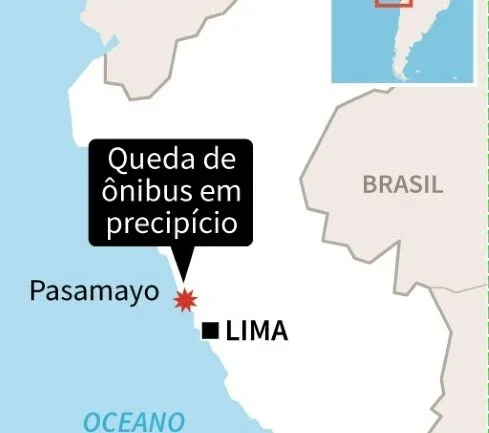 Queda de ônibus em precipício mata 36 pessoas no Peru