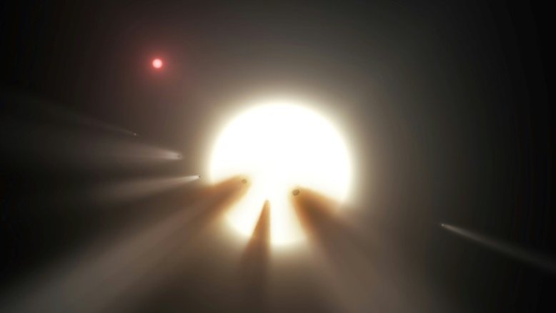 Poeira cósmica escurece estrela misteriosa
