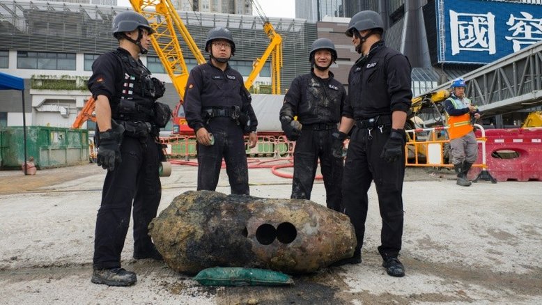 Bomba da Segunda Guerra Mundial é encontrada em Hong Kong