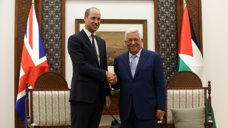 Príncipe William fala de Territórios palestinos como um país