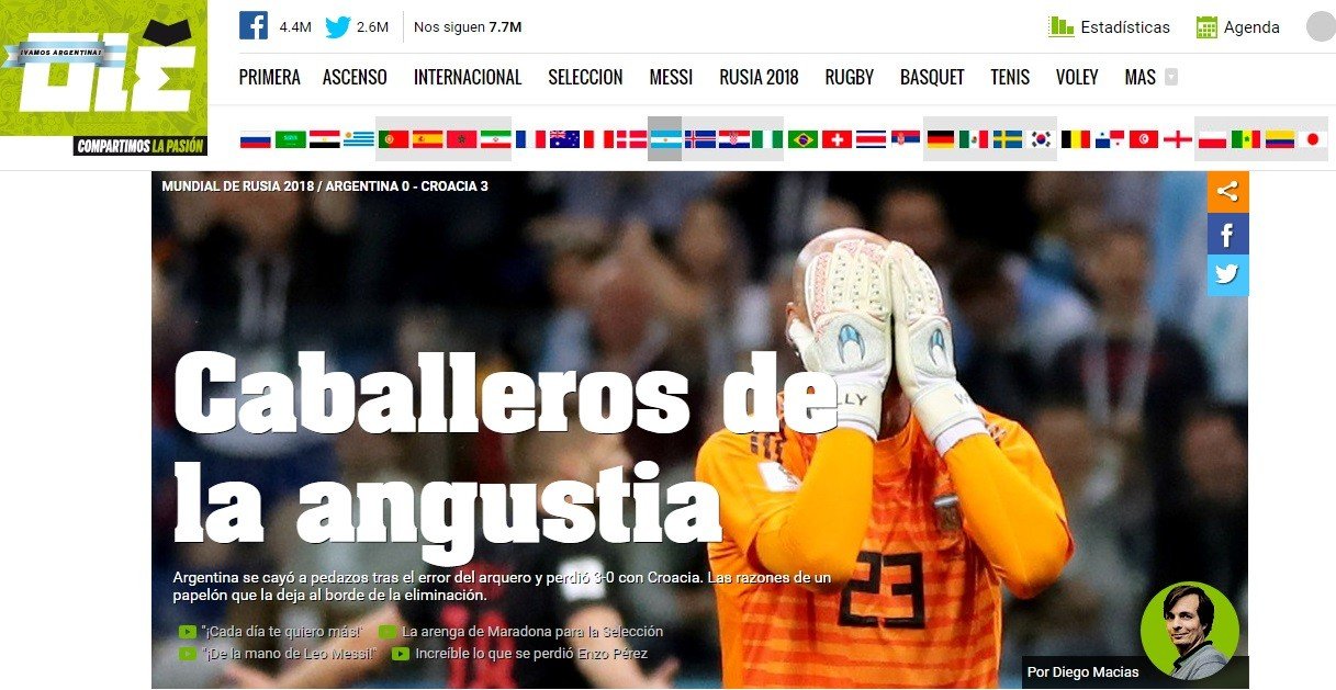 'Um papelão mundial': veja a repercussão da derrota da Argentina