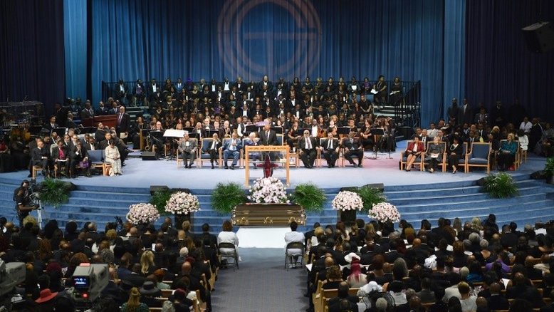 Música e homenagens na despedida de Aretha Franklin