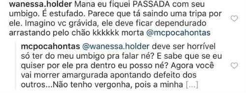 MC Pocahontas responde seguidora após críticas ao seu corpo 8 MC Pocahontas responde seguidora após críticas ao seu corpo
