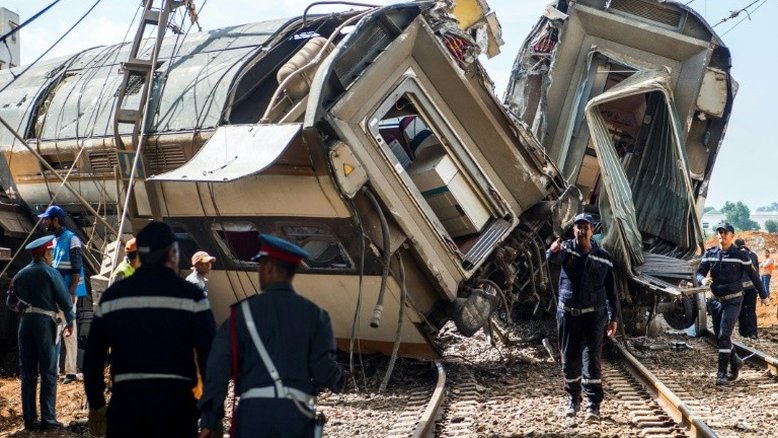 Acidente de trem deixa sete mortos e mais de 80 feridos no Marrocos