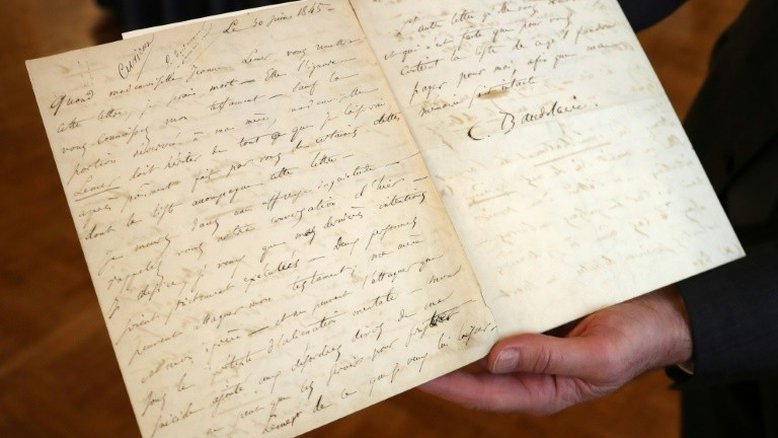 Carta de Baudelaire anunciando sua intenção de suicídio será leiloada