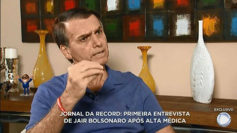 Em entrevista à Record, Bolsonaro dá 'parabéns' a Palocci