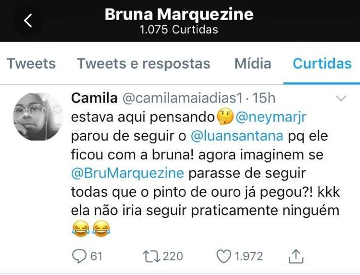 Marquezine curte post ironizando Neymar e pede trégua aos fãs após término
