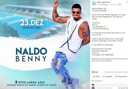 Naldo ganha apenas R$ 5 mil de cachê após fazer show vazio no RJ 6 Naldo ganha apenas R$ 5 mil de cachê após fazer show vazio no RJ