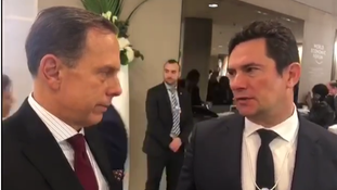 Doria e Moro discutem insegurança no Brasil em Davos