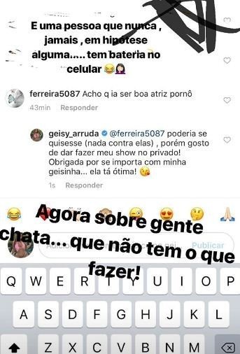 Geisy Arruda rebate seguidor que sugeriu que ela fosse atriz pornô 4 Geisy Arruda rebate seguidor que sugeriu que ela fosse atriz pornô