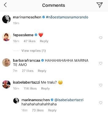 Marina Moschen dá selinho em Ícaro Silva e cutuca: “Não estamos namorando” 4 Marina Moschen dá selinho em Ícaro Silva e cutuca: “Não estamos namorando”