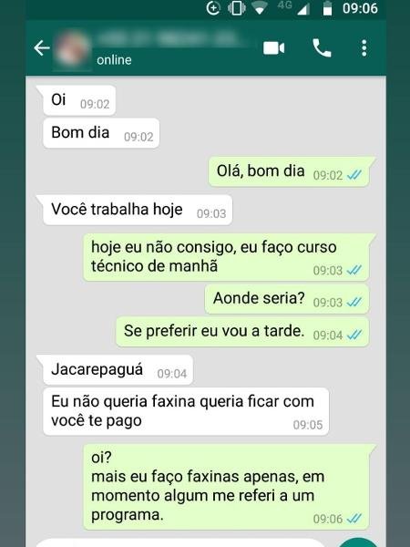 Mulher põe anúncio de faxina em site e recebe propostas para fazer programa