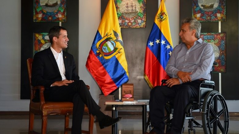 Líder opositor venezuelano Juan Guaidó chega ao Equador para encontro com Moreno