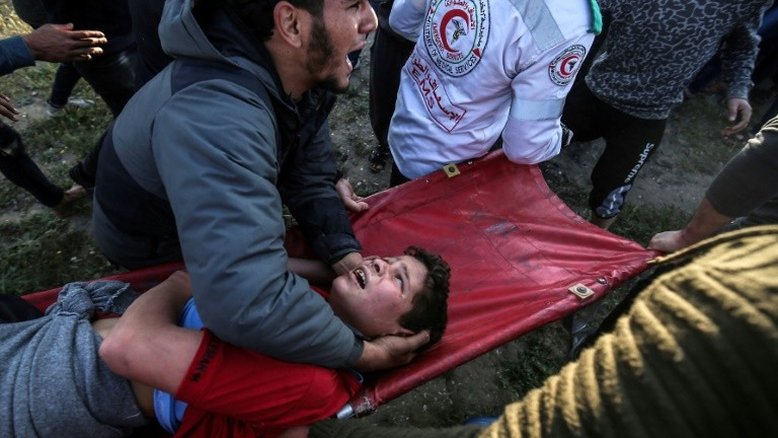 Quarenta crianças morrem em um ano nos protesos em em Gaza