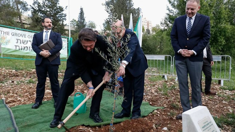 'Minha árvore crescerá mais que a de Lula', diz Bolsonaro em Israel