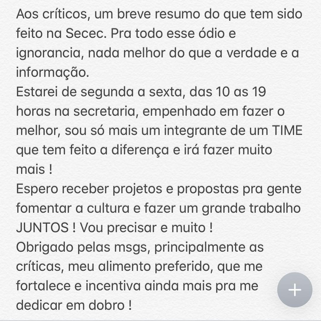 Thiago Gagliasso sobre críticas por cargo público: "Fortalece"