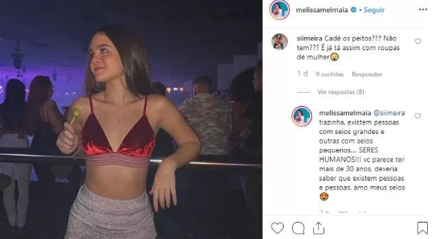 Aos 15 anos, Mel Maia rebate pergunta sem noção de seguidora 4 Aos 15 anos, Mel Maia rebate pergunta sem noção de seguidora