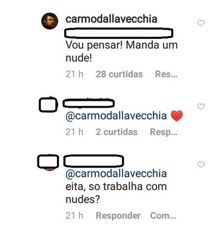 Carmo Dalla Vecchia pede nude a seguidor no Instagram 11 Carmo Dalla Vecchia pede nude a seguidor no Instagram