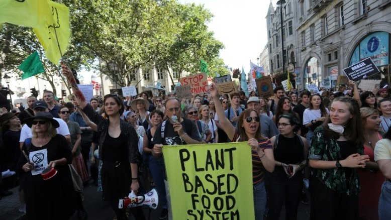 Amazônia: manifestantes em Londres pedem para salvar "os pulmões em chamas"