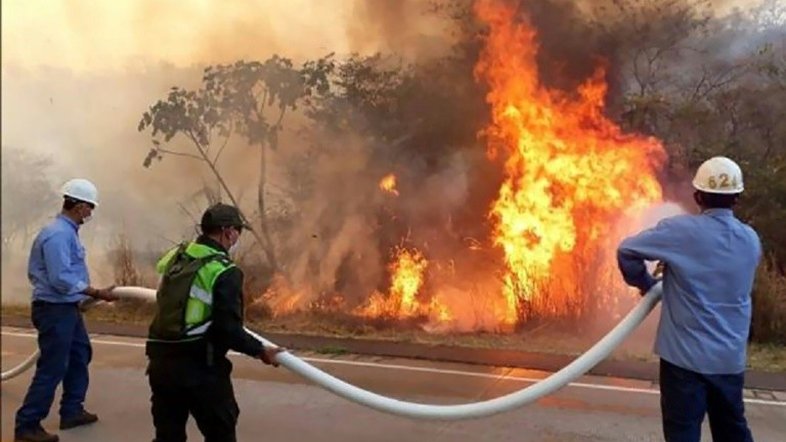 Bolívia e Paraguai unem esforços para apagar incêndio florestal