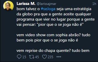 'Se Joga': estreia do novo programa da Globo é criticada por internautas