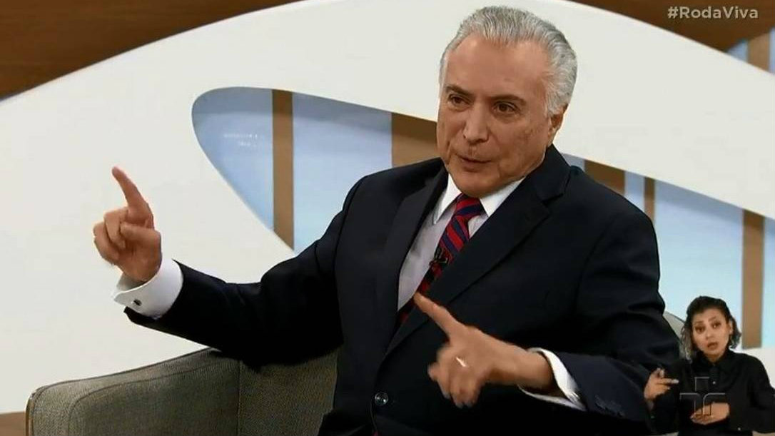 "Eu jamais apoiei ou fiz empenho pelo golpe", diz Temer sobre impeachment de Dilma