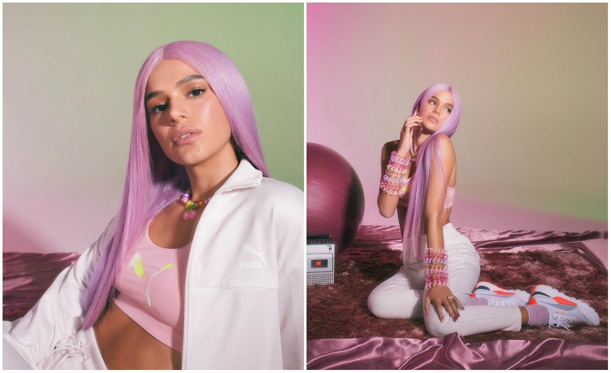 "Amei", diz Bruna Marquezine sobre peruca rosa em campanha publicitária 4 "Amei", diz Bruna Marquezine sobre peruca rosa em campanha publicitária