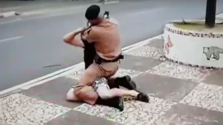 Vídeo: PM interrompe entrevista e prende suspeito em flagrante