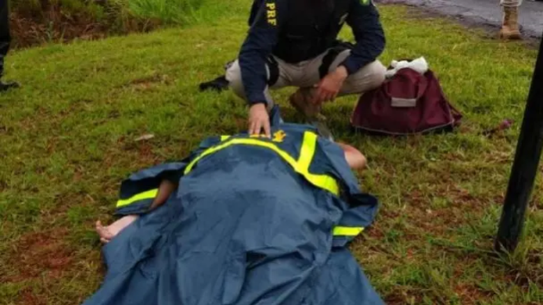 PRF encontra argentino desmaiado às margens da BR-369, no Paraná