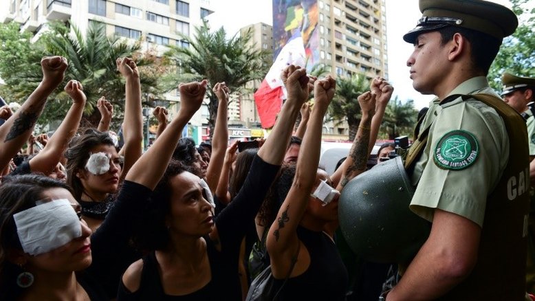 Chile tem alto número de feridos nos olhos por balas de chumbo da Polícia