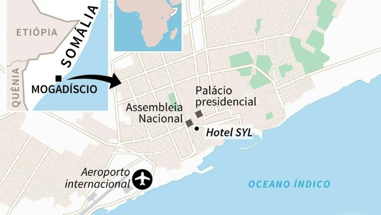 Explosões e intenso tiroteio acontecem perto de hotel na capital somali